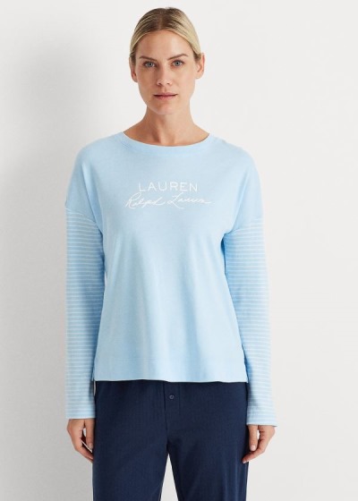 Women's Ralph Lauren Logo Pajama Top | 631984QEL